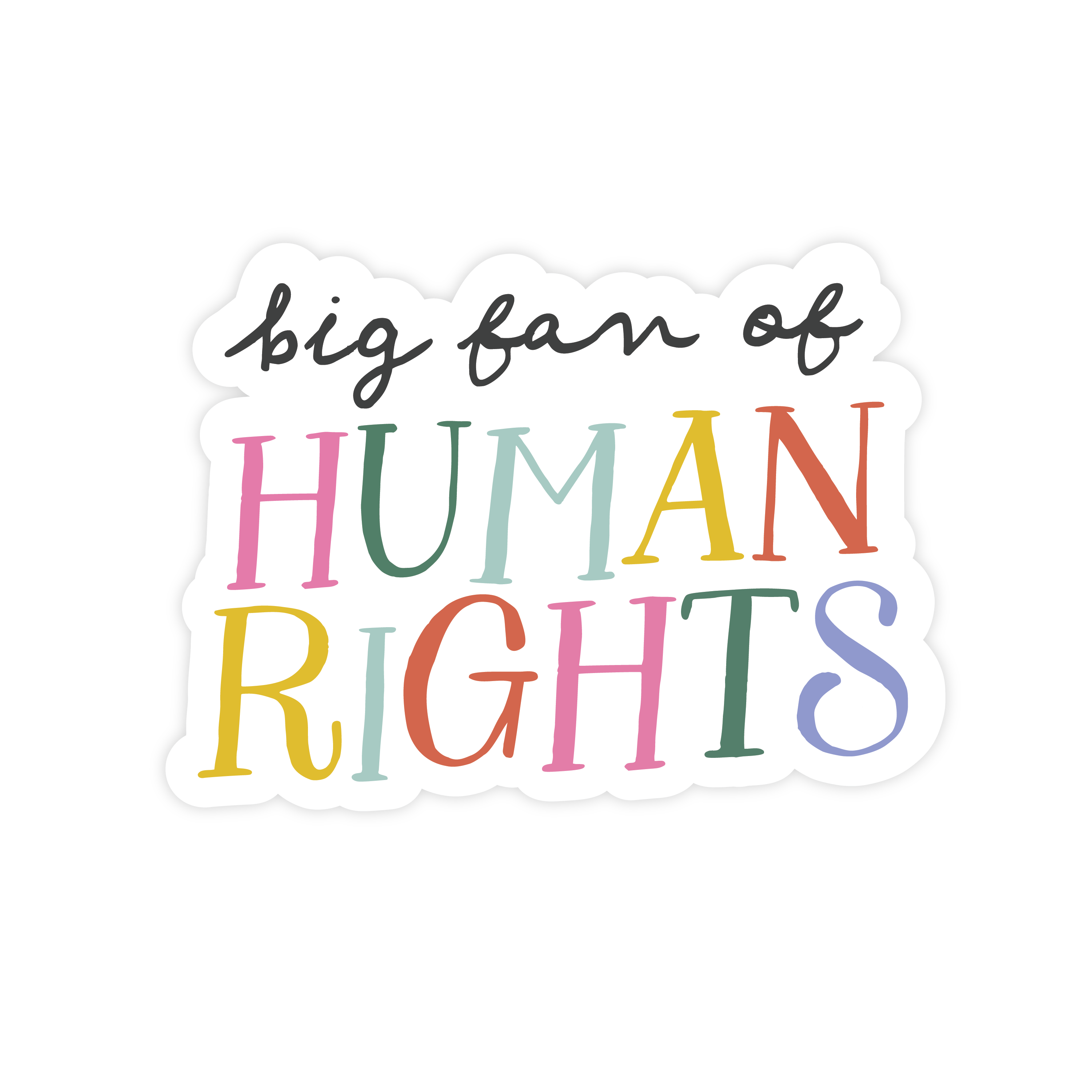 Big Fan of Human Rights Sticker