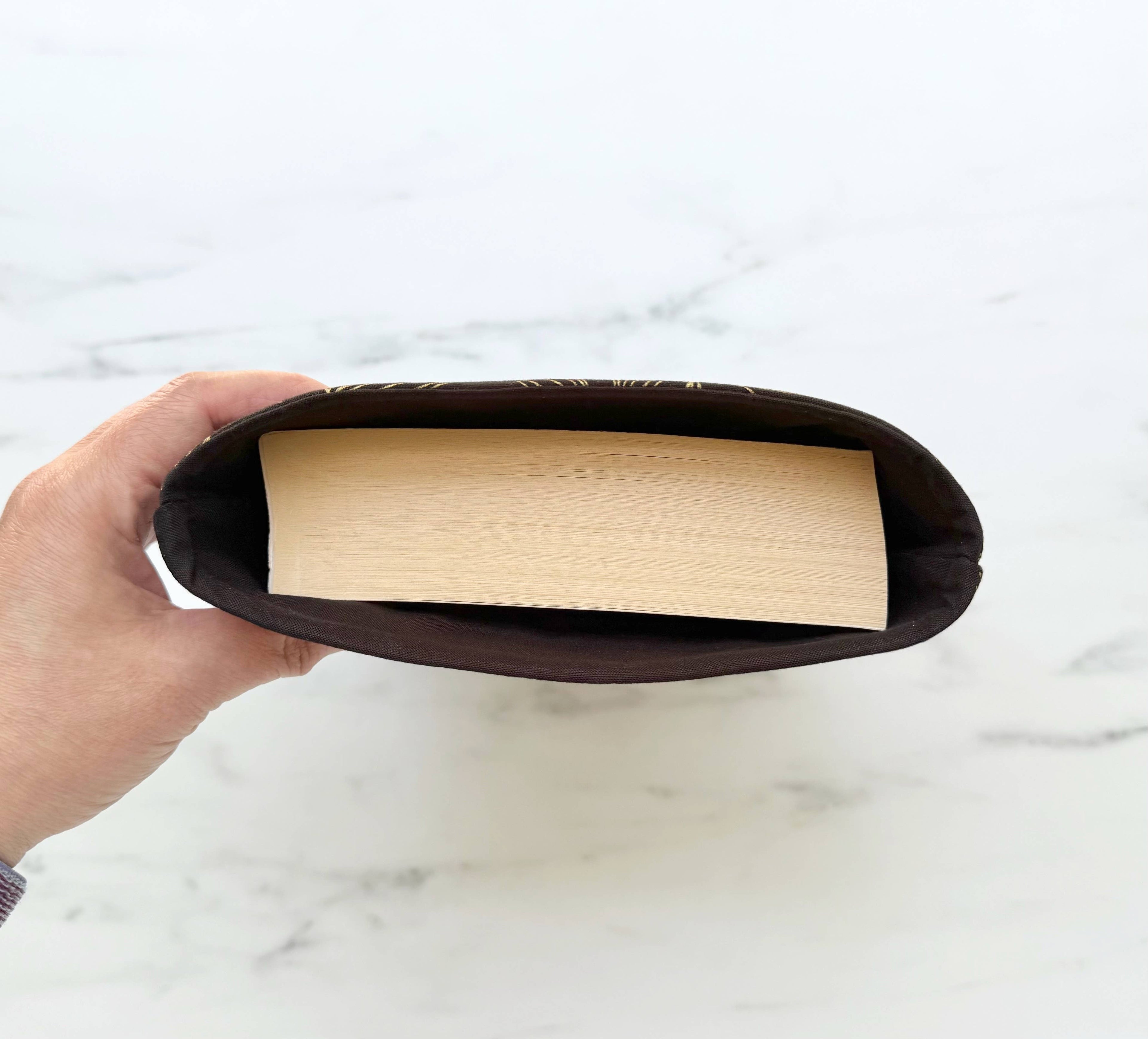 Gilded leaves  - padded book sleeve, book pouch