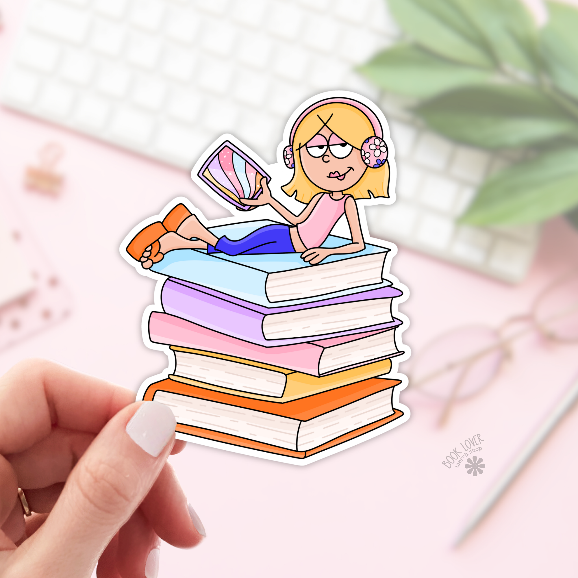 Bookish Girl Stickers / Bookish Stickers / Book Lover Gift