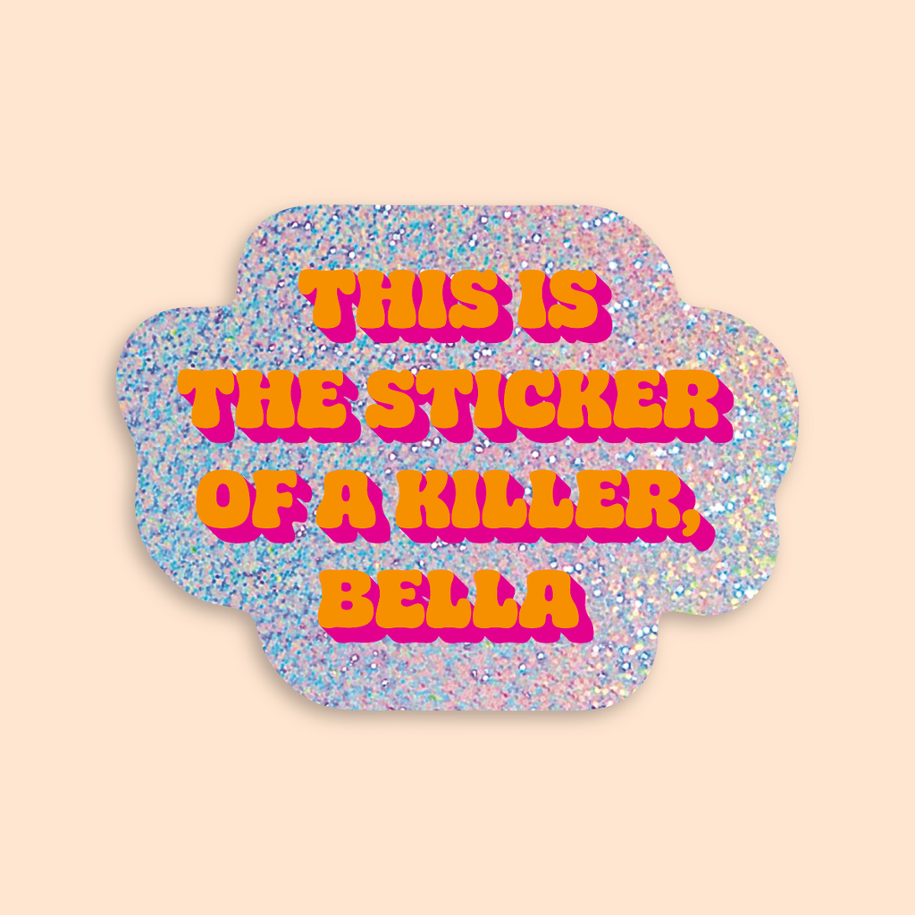 Vampire Glitter Sticker