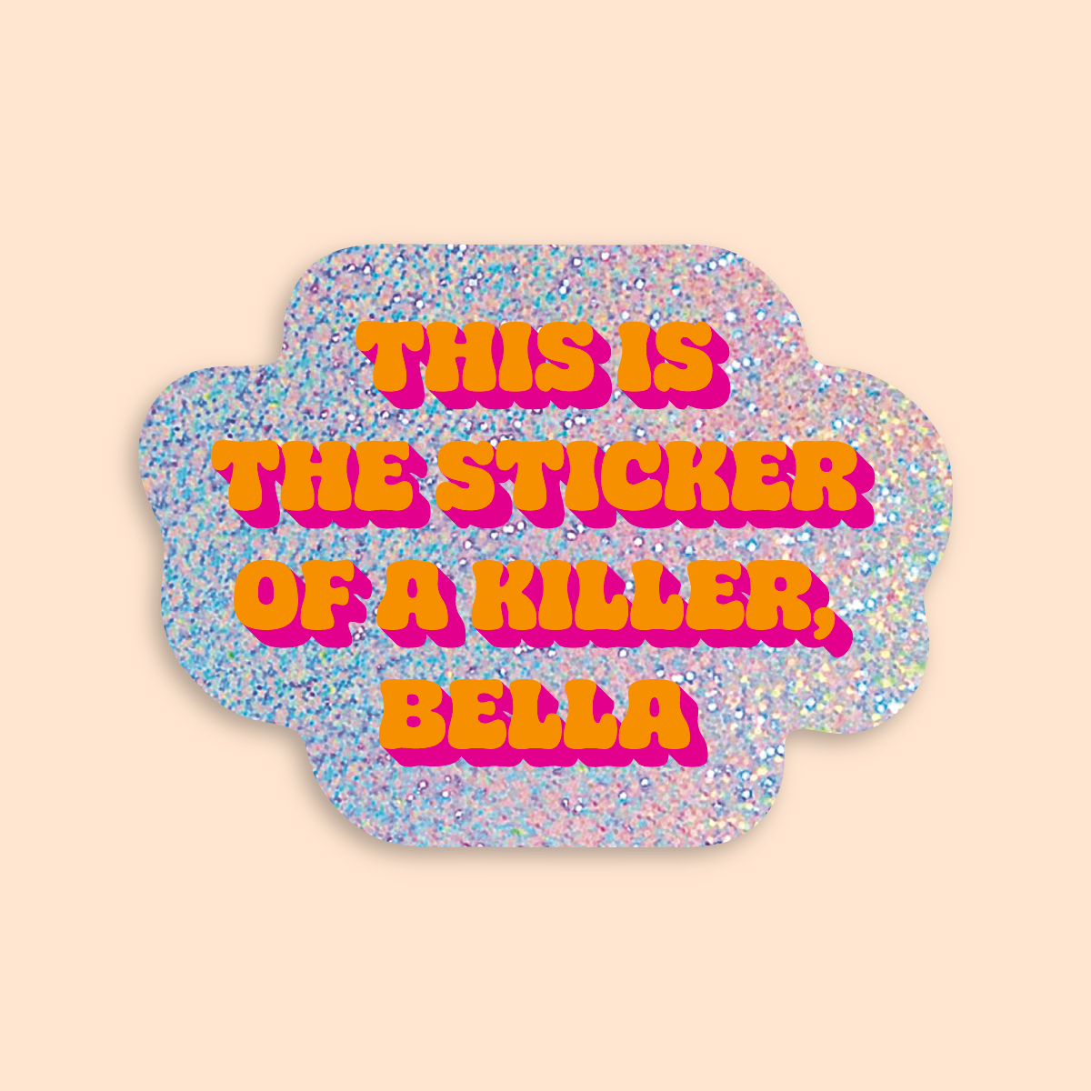 Vampire Glitter Sticker