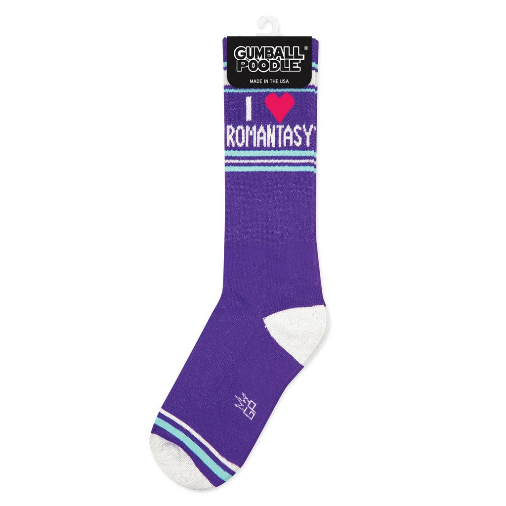 I ❤️ Romantasy Gym Crew Socks - Romance Gift