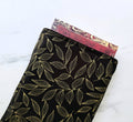 Gilded leaves  - padded book sleeve, book pouch