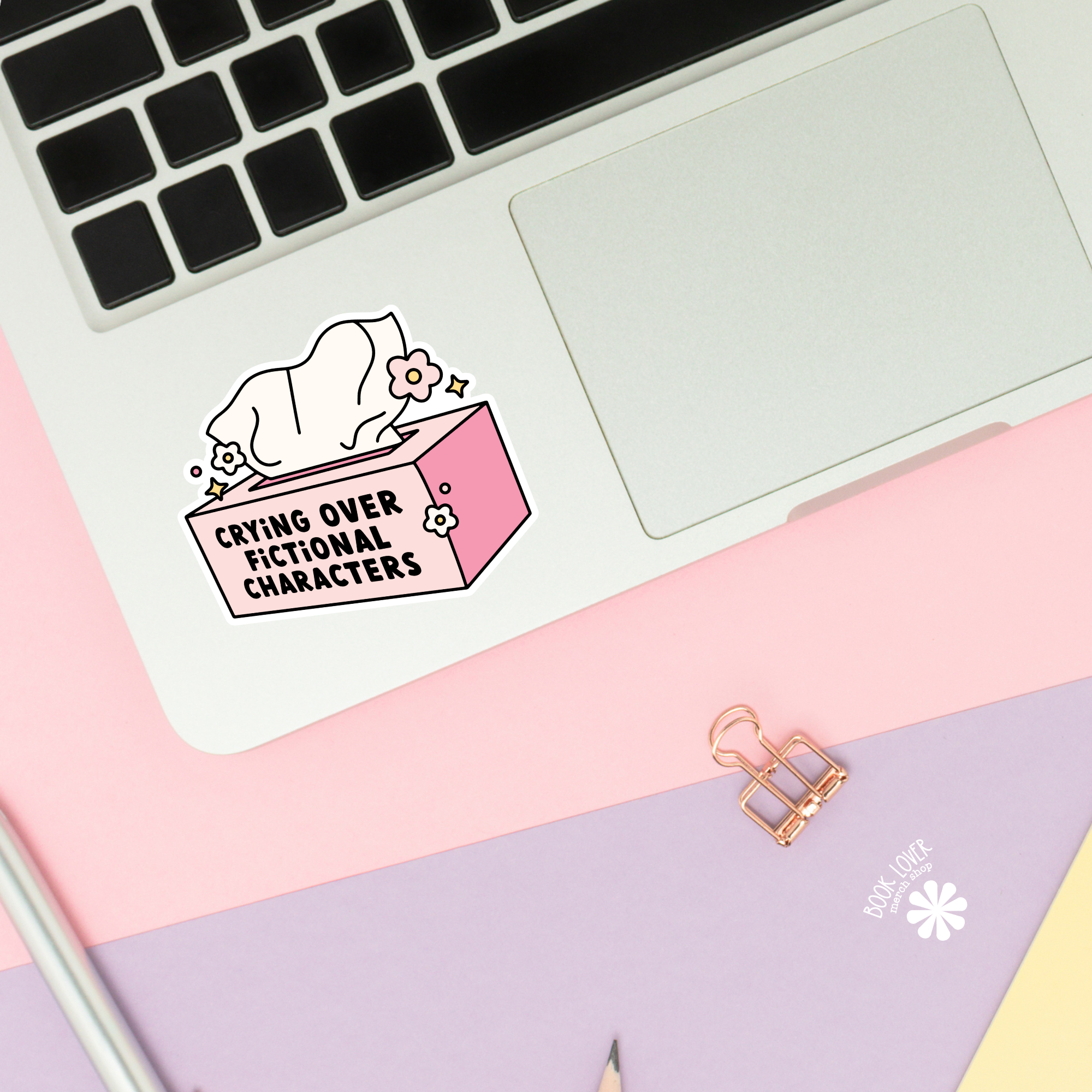 Crying Over Fictional Characters Stickers / Bookish Stickers