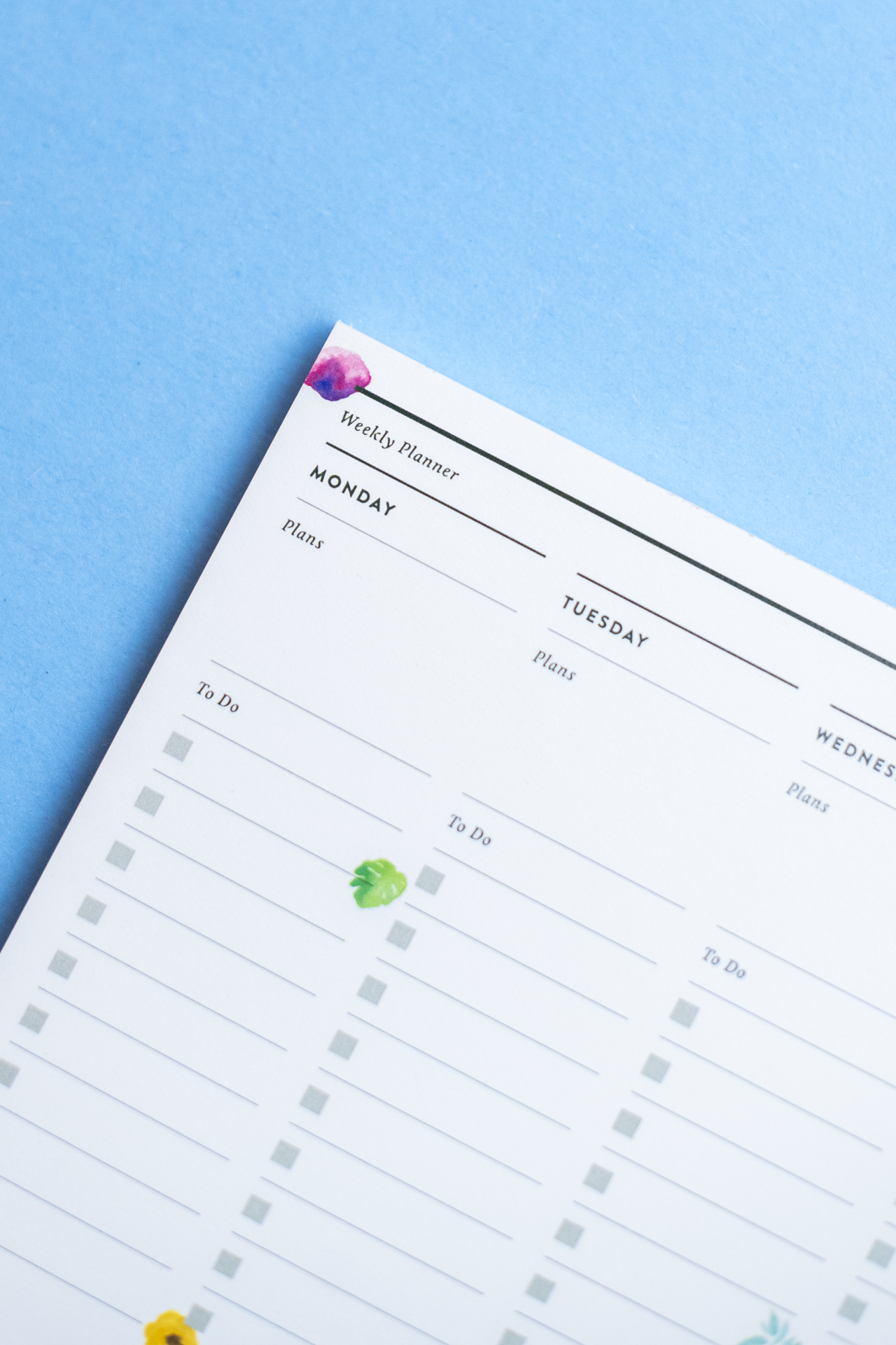 Botanical Weekly Planner Pad