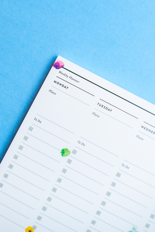 Botanical Weekly Planner Pad