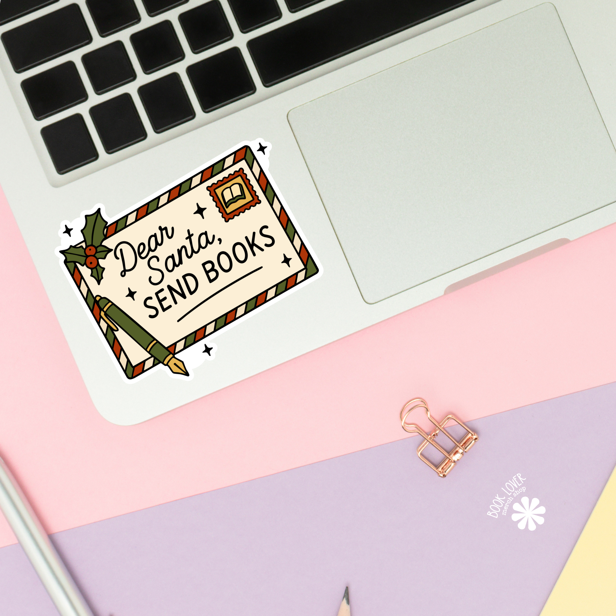 Dear Santa Send Books Stickers / Christmas Bookish Stickers