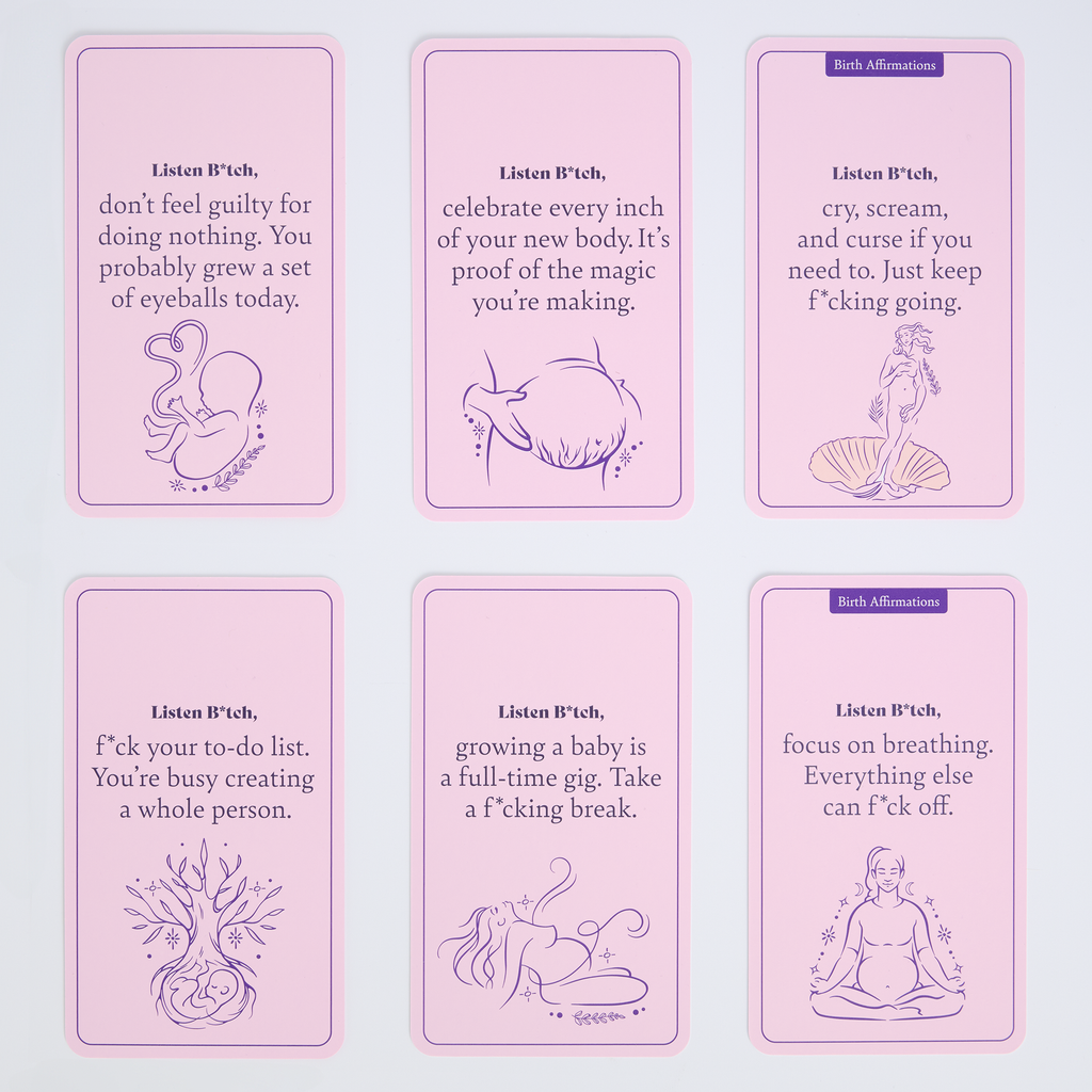 Pregnancy Edition | Listen B*tch Affirmation Cards