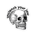 Unclench Your Jaw Skull Funny Halloween  STICKER