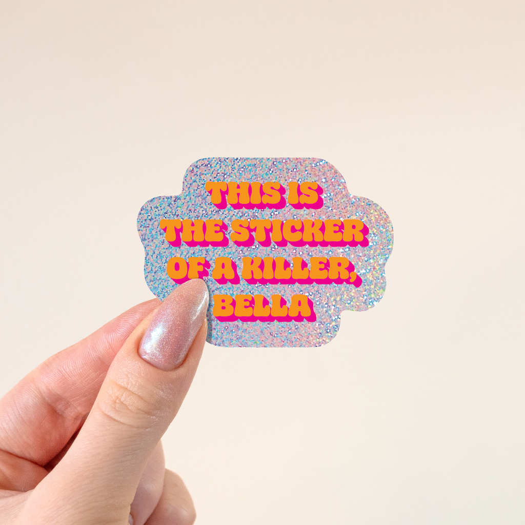 Vampire Glitter Sticker