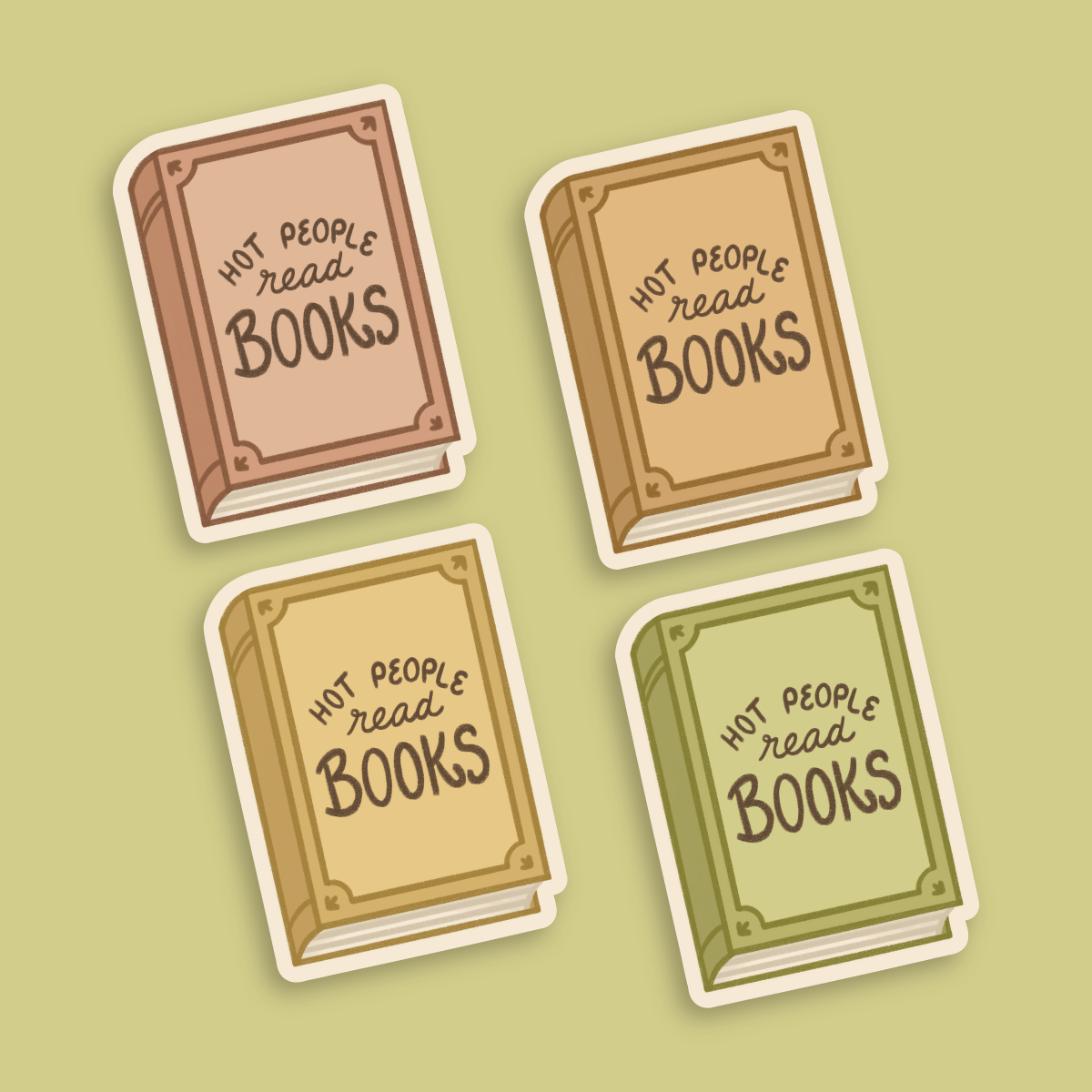 Hot People Read Books Sticker