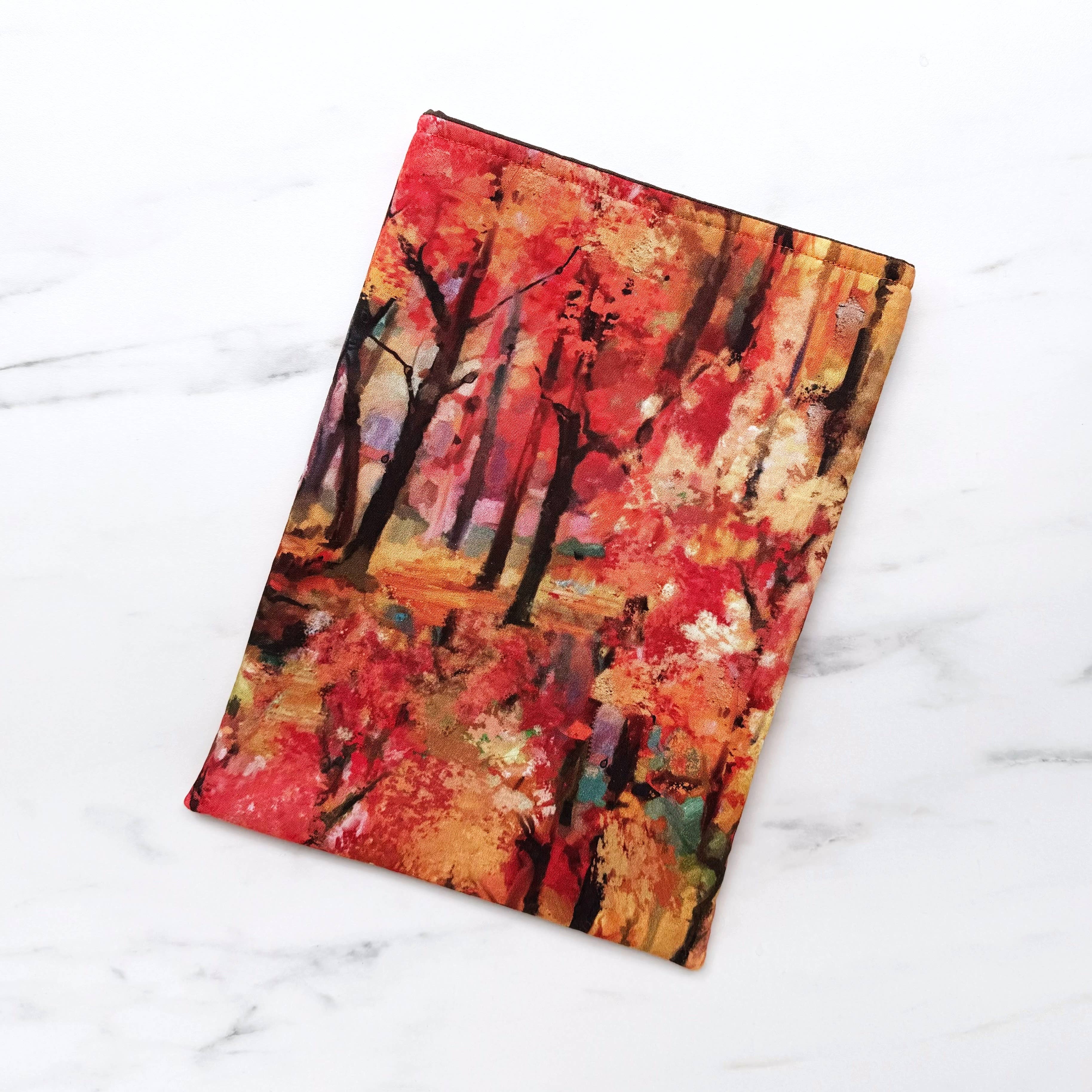 Autumn morning - padded book sleeve, book pouch
