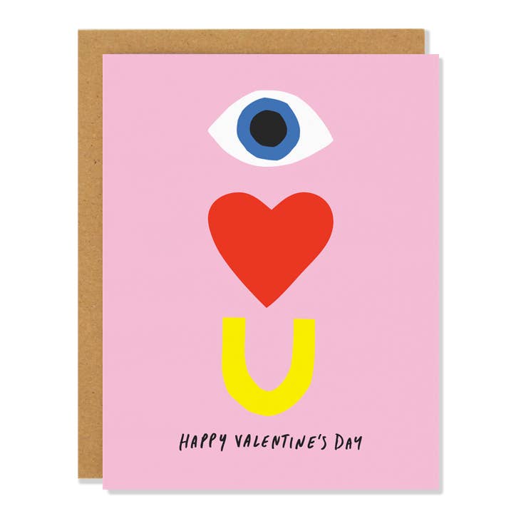 Eye Heart U - Valentine's Greeting Card