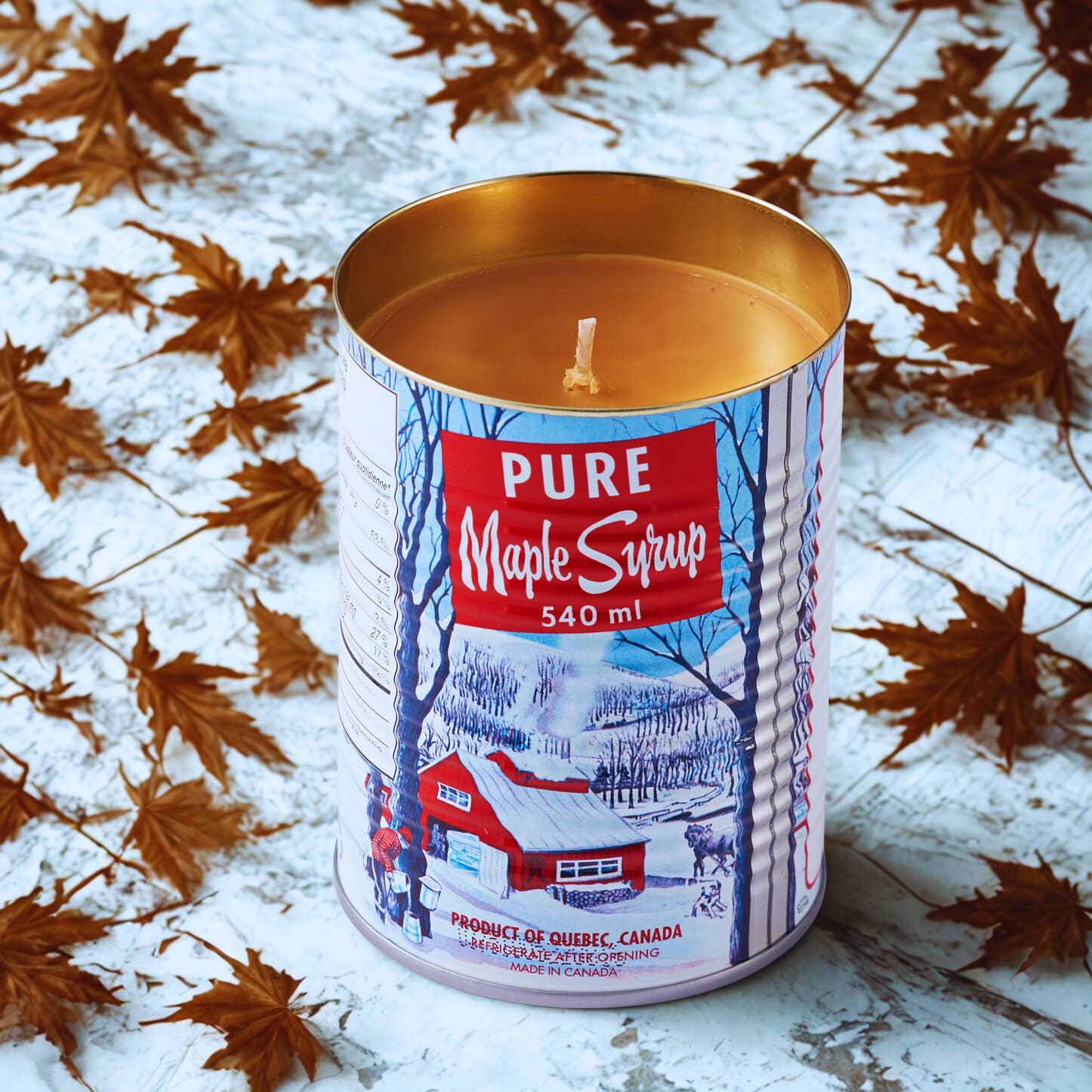 Maple Syrup Candle – 540 ml Iconic Tin Can (Cotton wick)