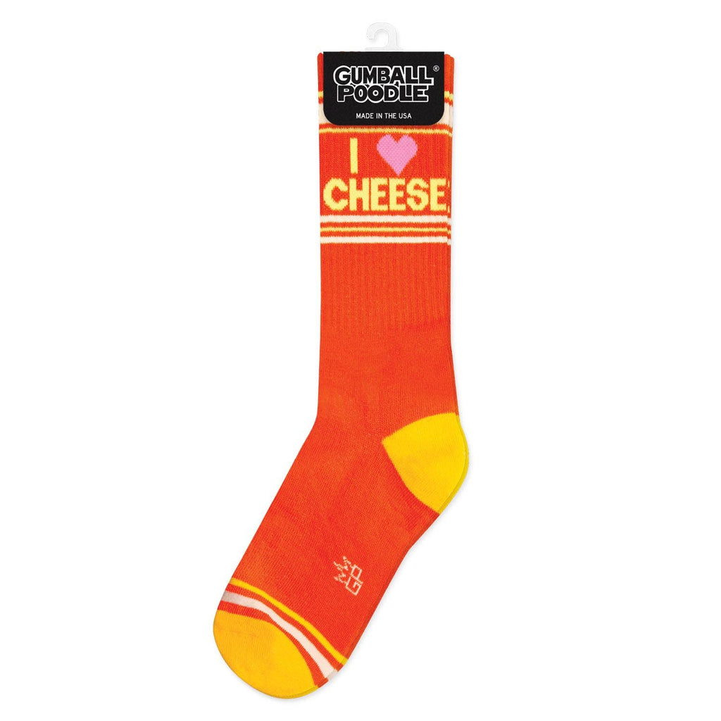 I ❤️ Cheese Gym Crew Socks - Foodie Gift