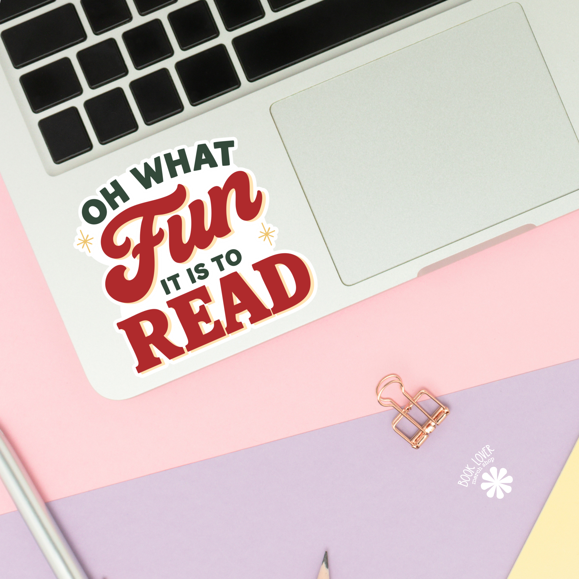 Oh What Fun It Is To Read Stickers / Christmas Bookish