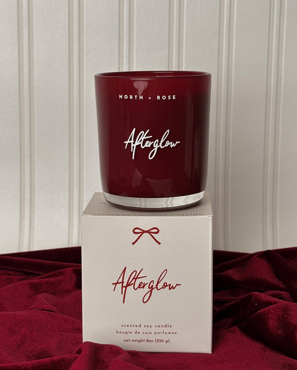 Afterglow - Valentine's Day Soy Wax Candle - 8oz Red Jar