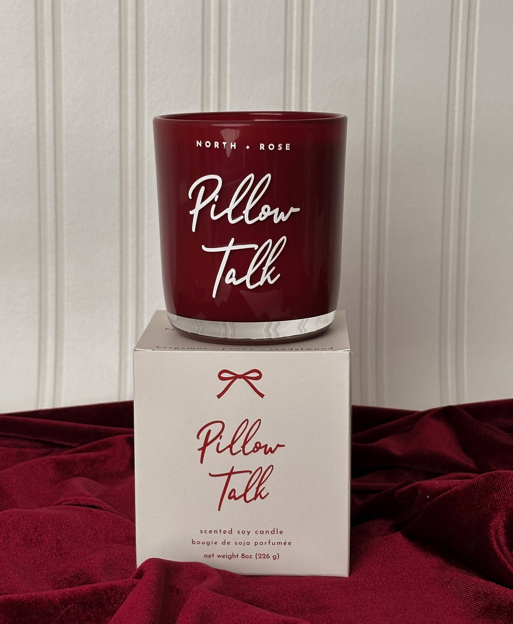 Pillow Talk - Valentine's Day Soy Wax Candle - 8oz Red Jar
