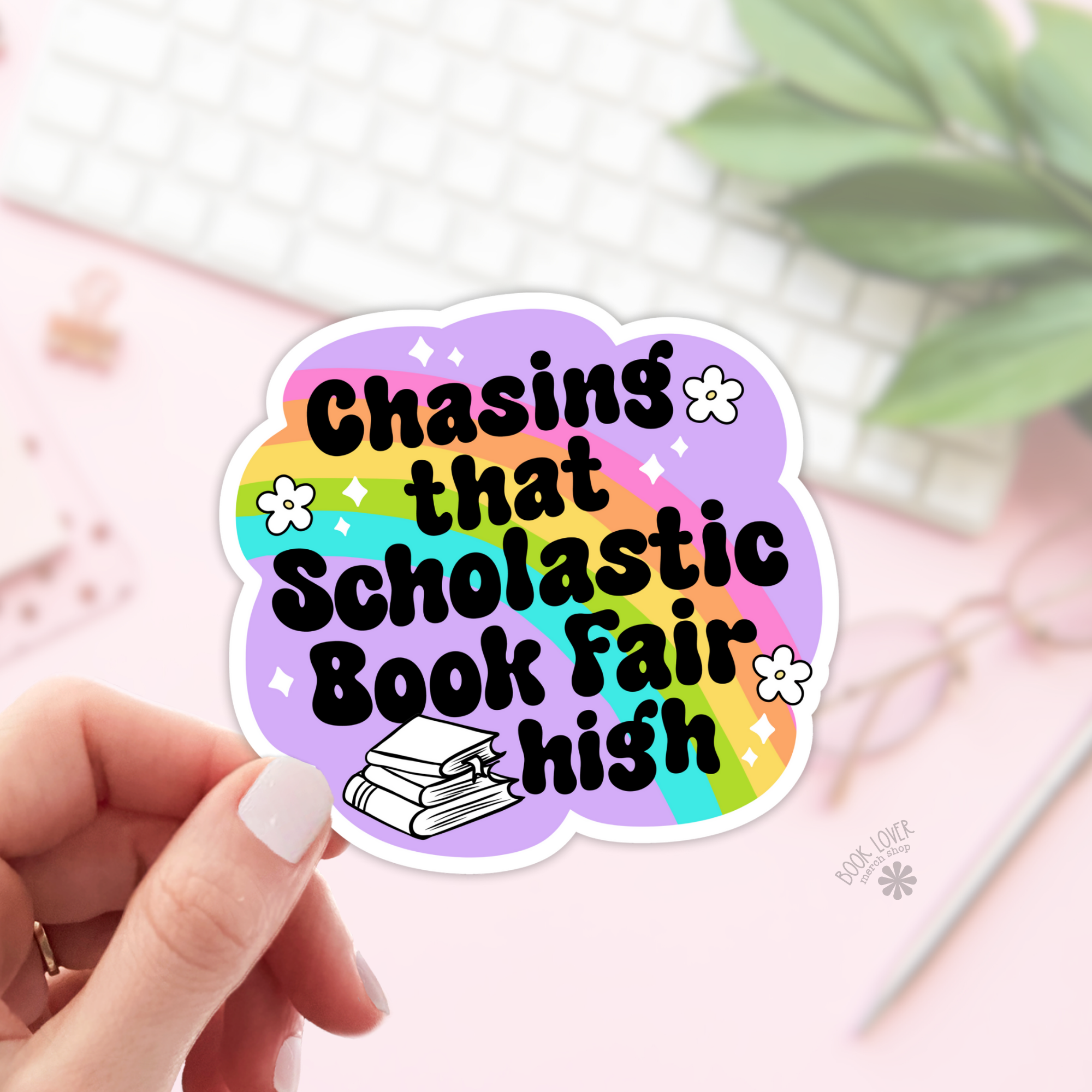 Chasing That Scholastic Book Fair High Stickers / Bookish
