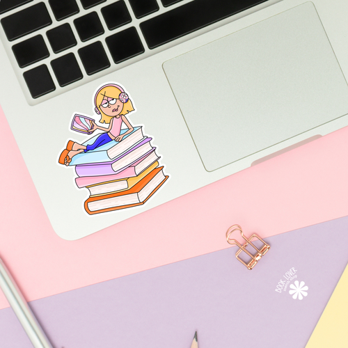 Bookish Girl Stickers / Bookish Stickers / Book Lover Gift
