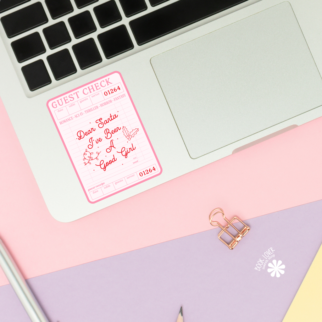 Guest Check Santa Stickers / Christmas Bookish Stickers