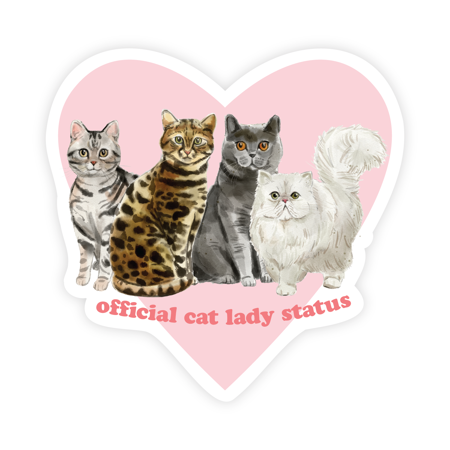 Official Cat Lady Status  STICKER
