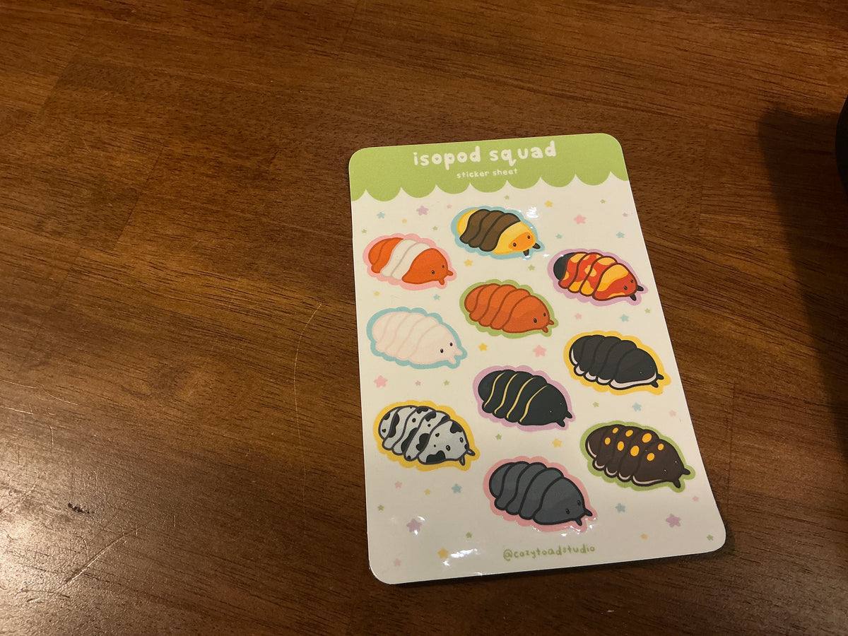 Cozy Toad Sticker Sheet