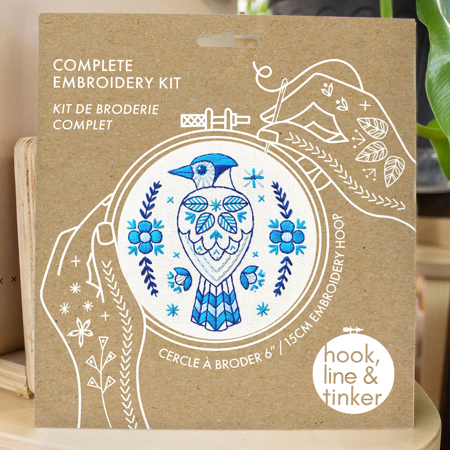 Blue Jay Complete Embroidery Kit