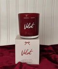Velvet - Valentine's Day Soy Wax Candle - 8oz Red Jar