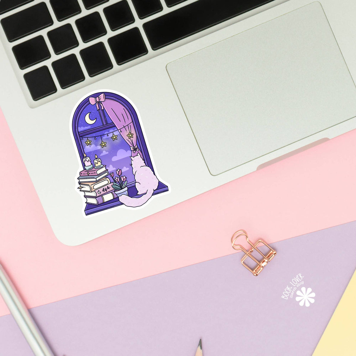 Cozy Cat Stickers / Bookish Stickers / Book Lover