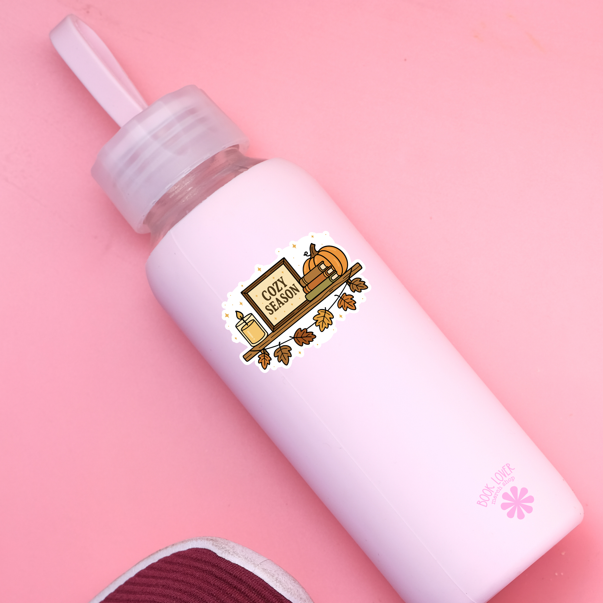 Cozy Season Shelf Stickers / Pumpkin Bookish Halloween