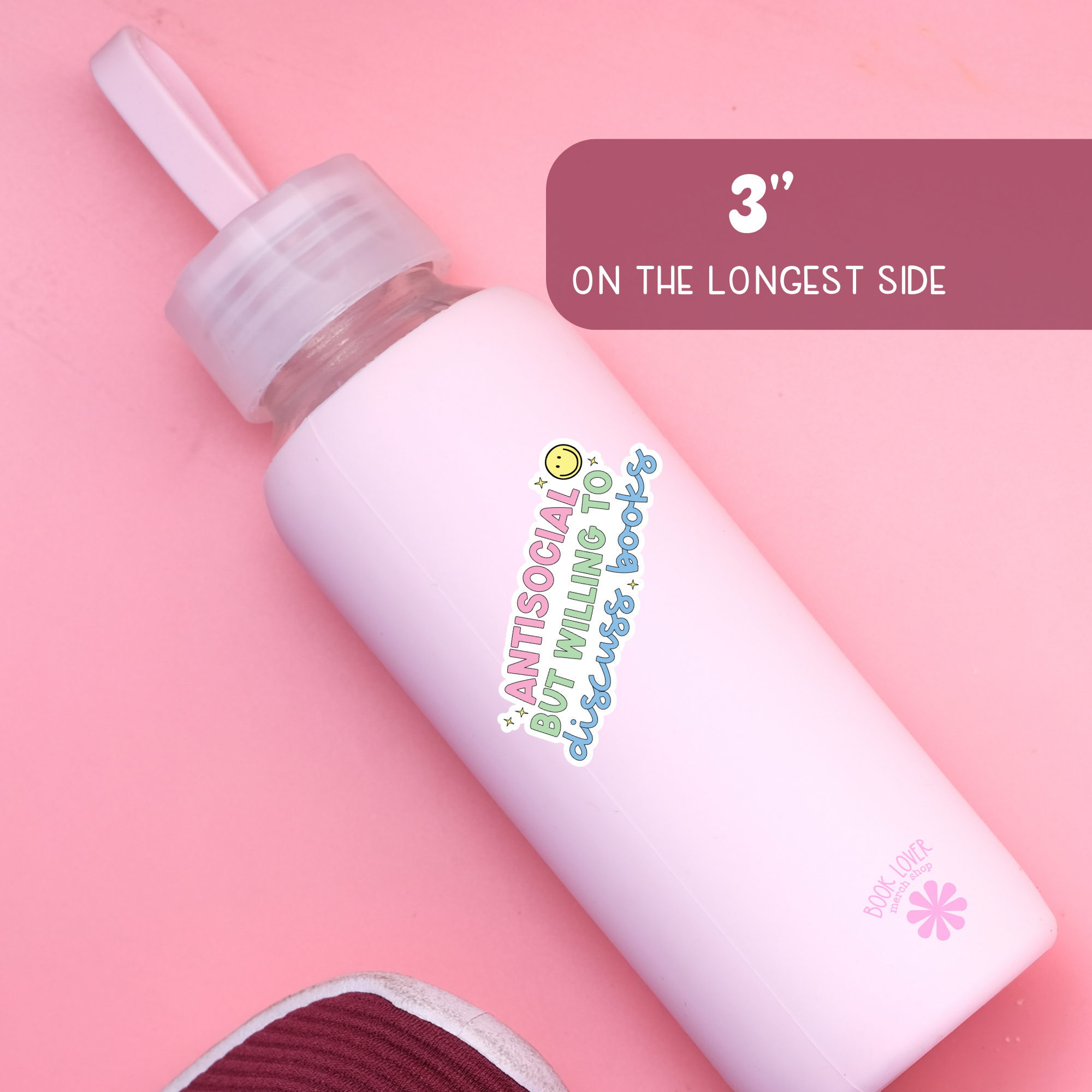 Antisocial but Willing to Discuss Books Stickers / Bookish