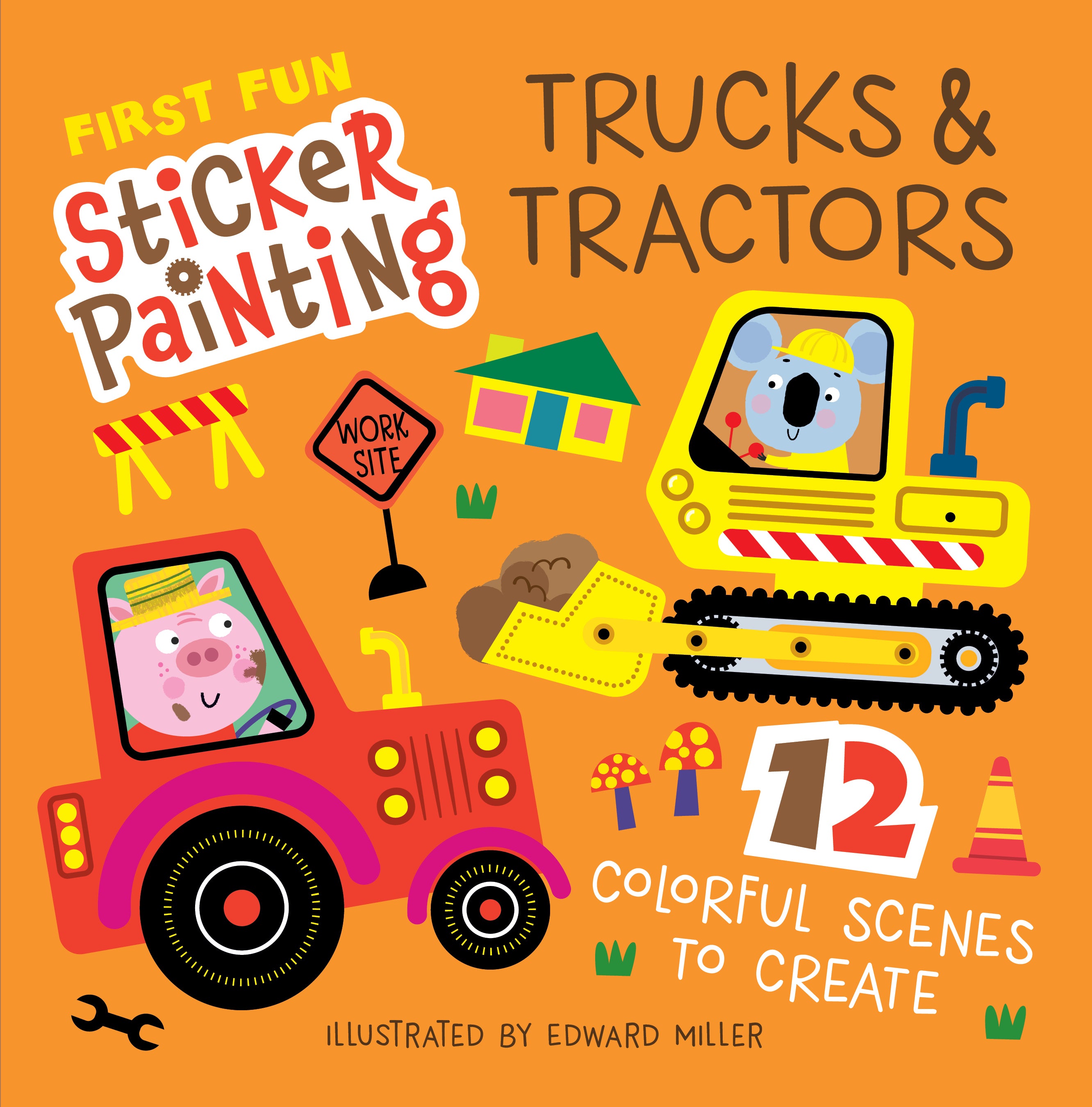 First Fun Sticker Painting: Trucks &amp; Tractors