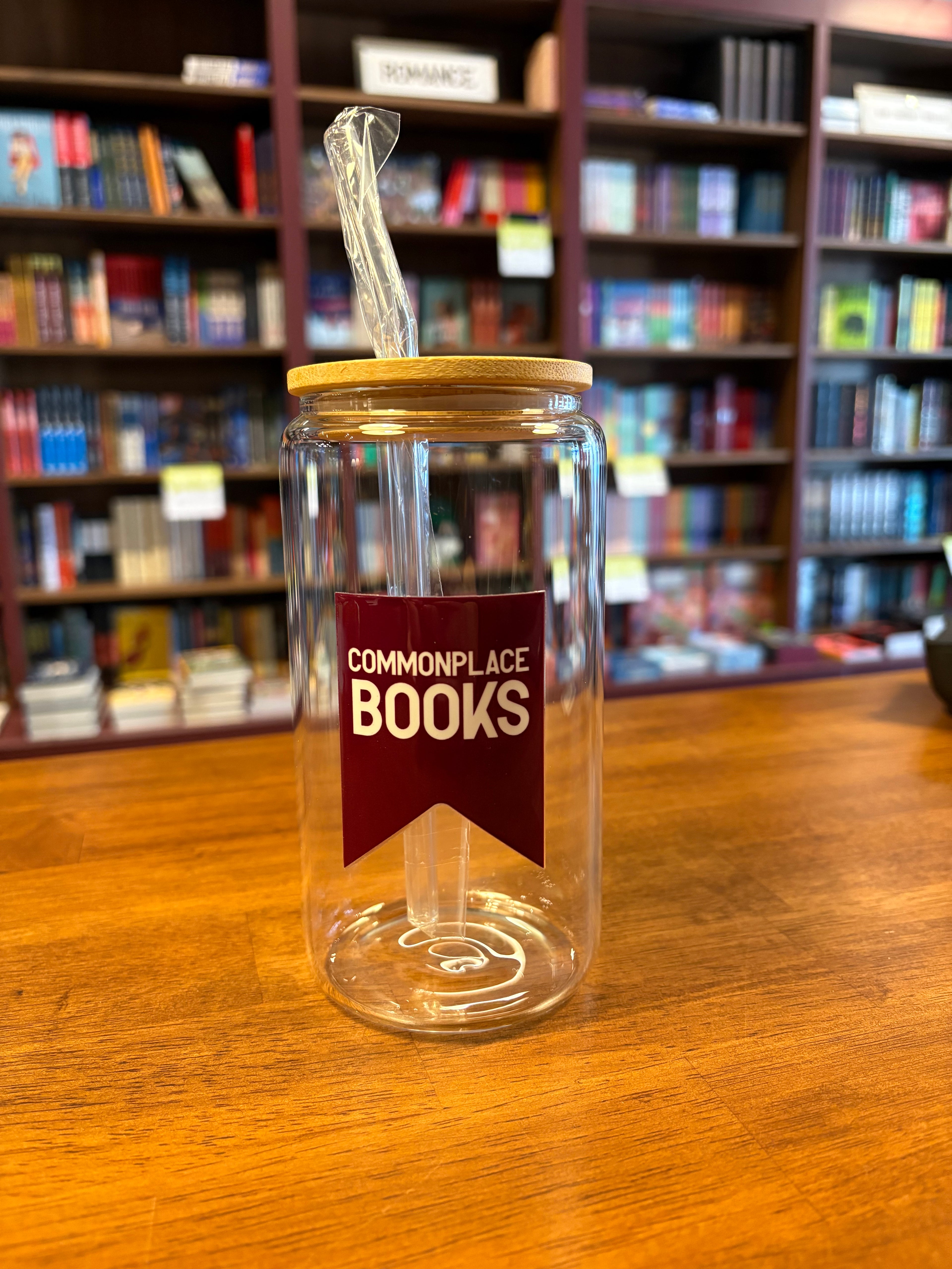 Bookish Glass Tumbler with Straw