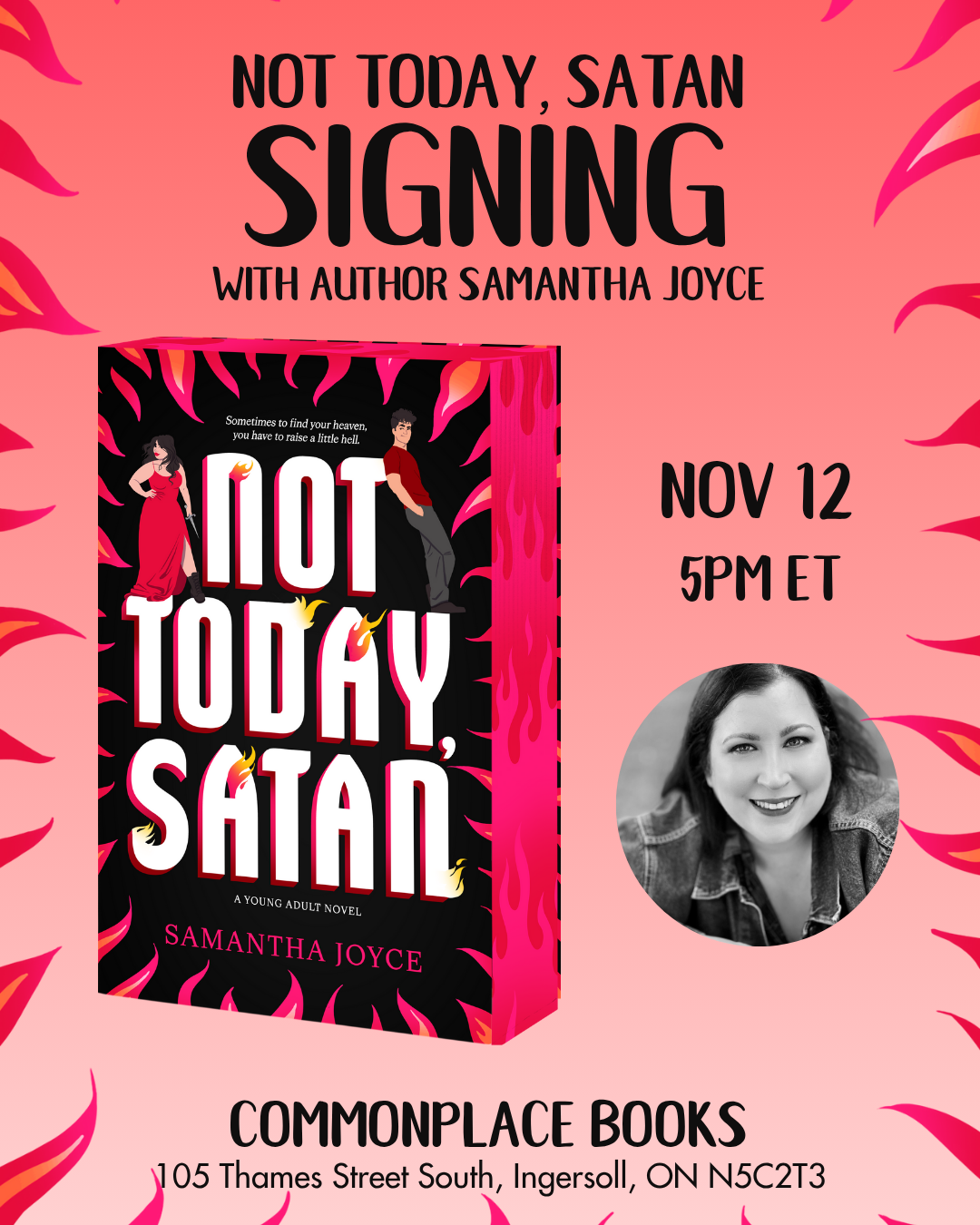 Book Signing: Not Today, Satan by Samantha Joyce (YA Romantasy)