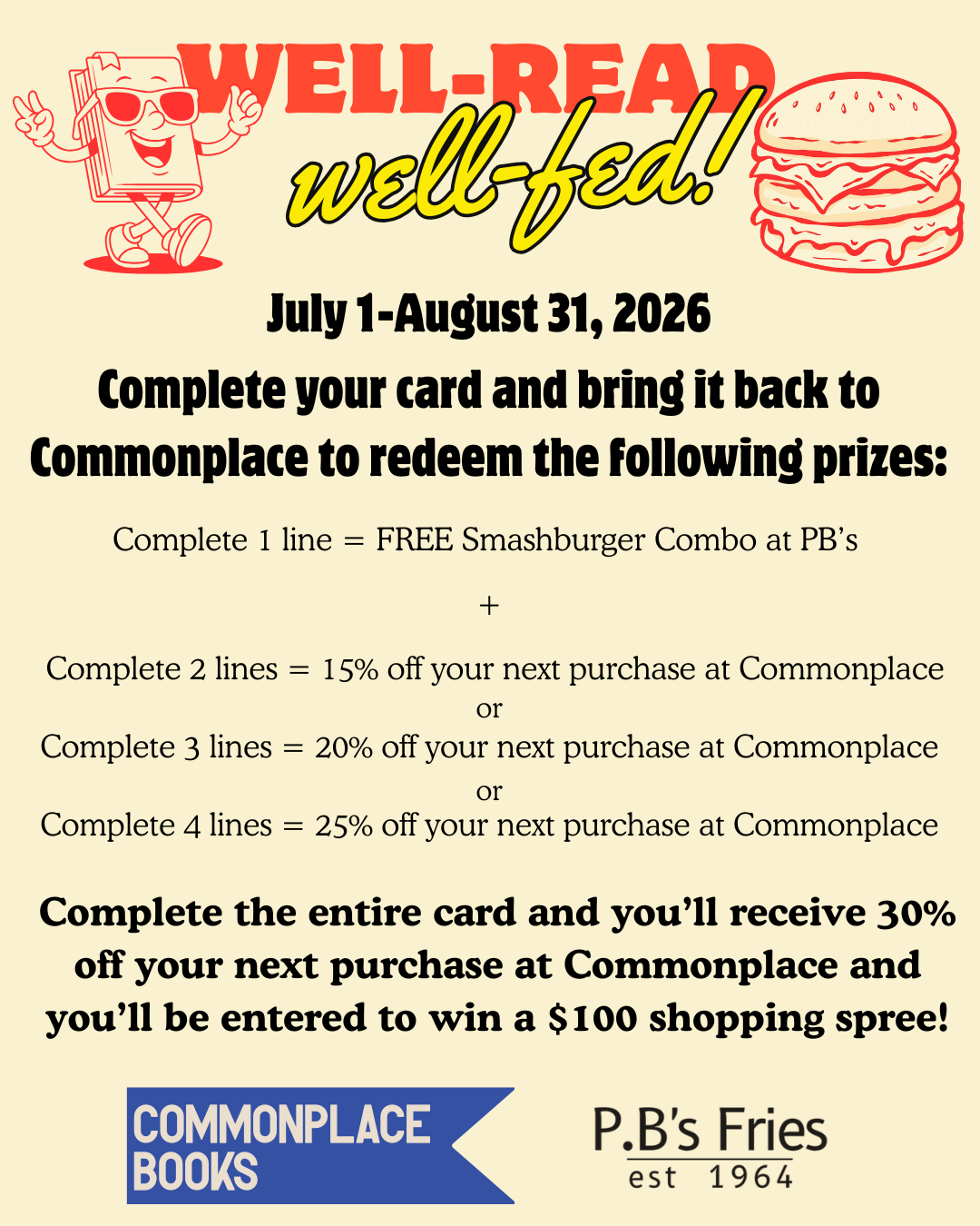 Summer Reading Challenge 2026: Well-Read, Well-Fed