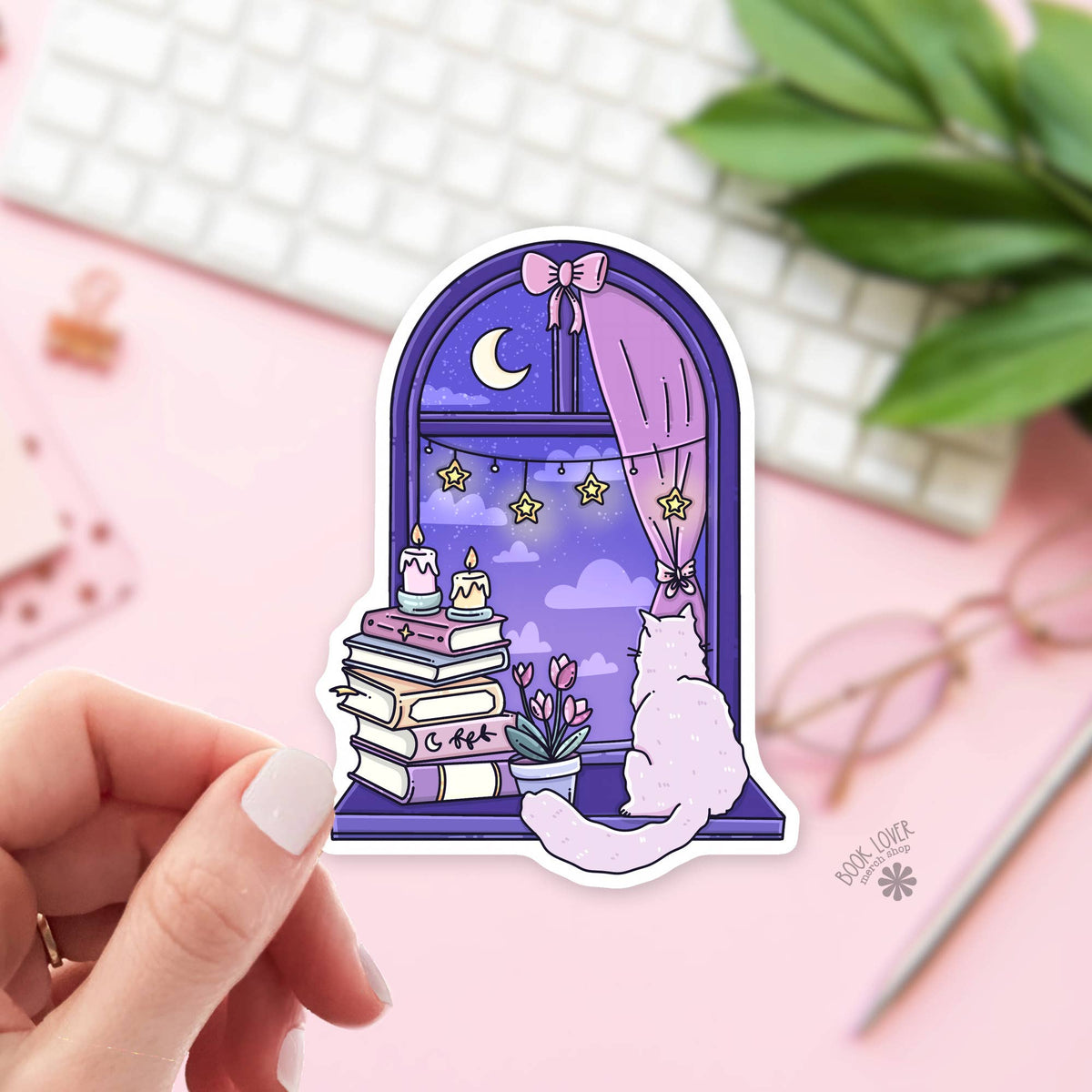 Cozy Cat Stickers / Bookish Stickers / Book Lover