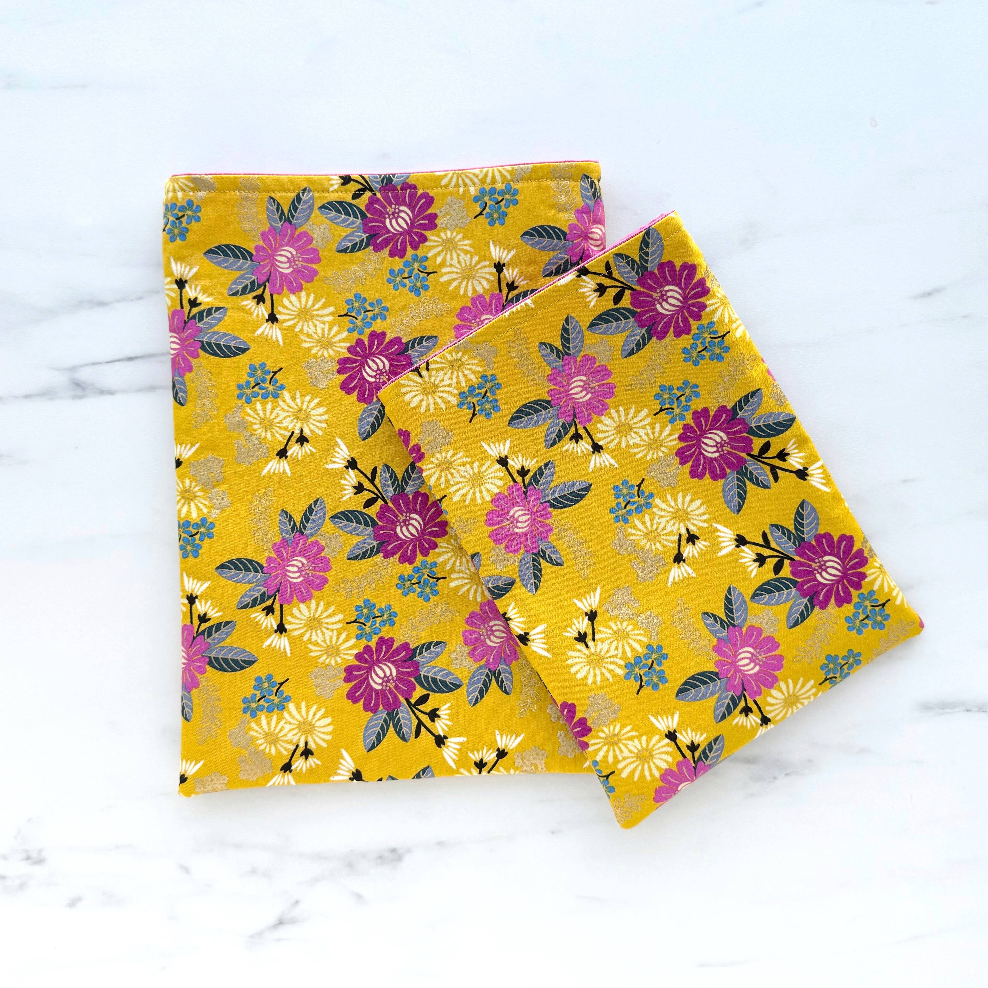 Goldenrod - padded book sleeve, book pouch