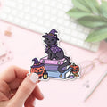 Black Cat Sticker / Halloween Bookish Gift / Witch Decal