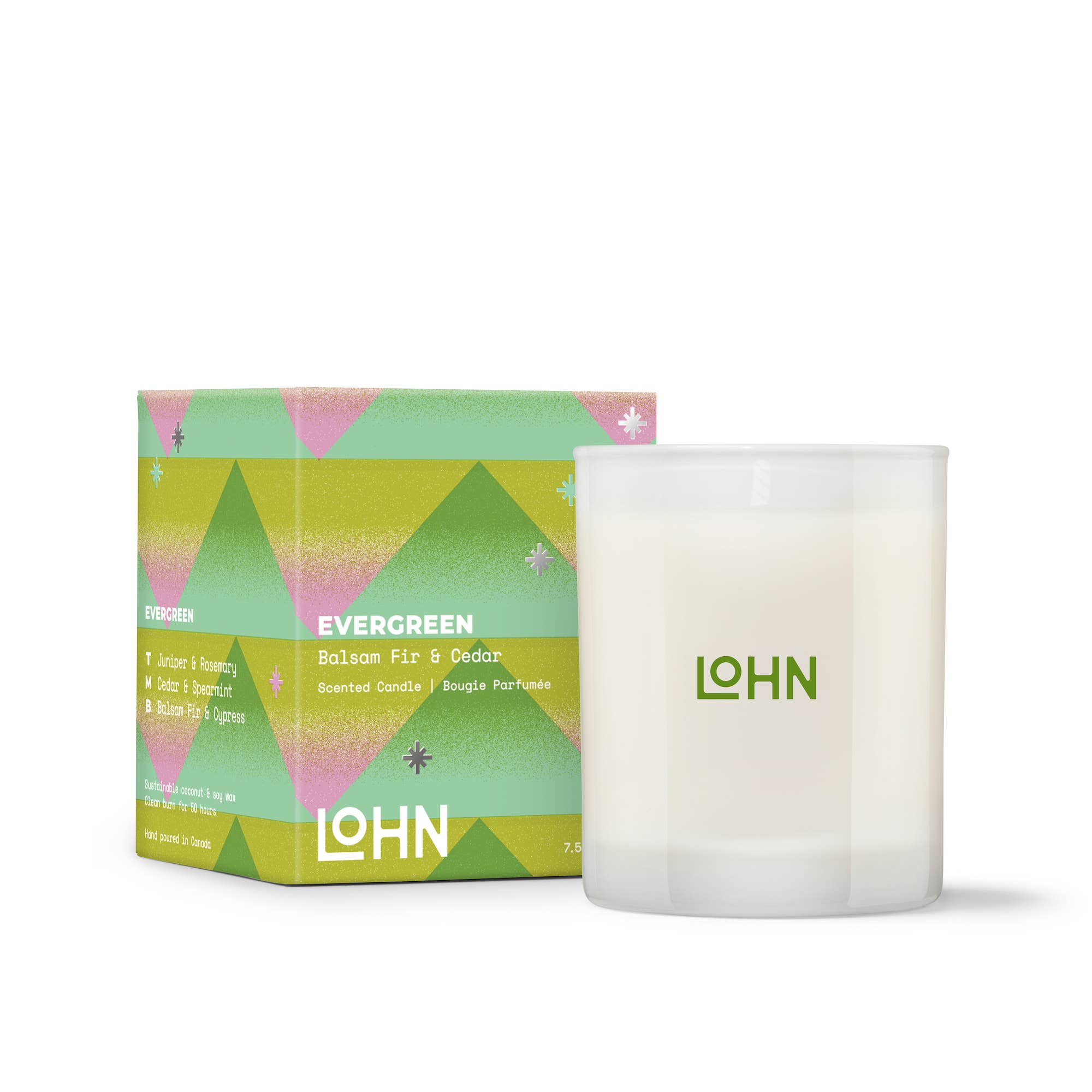 LOHN Holiday Candle - EVERGREEN Balsam Fir & Cedar