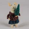 Felt Mouse In Skirt And Jumper With Tree