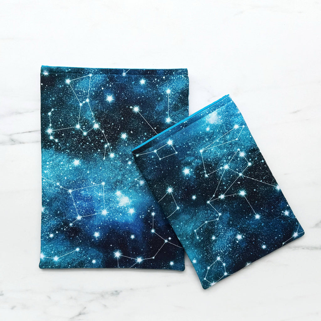 Constellations - padded book sleeve, book pouch