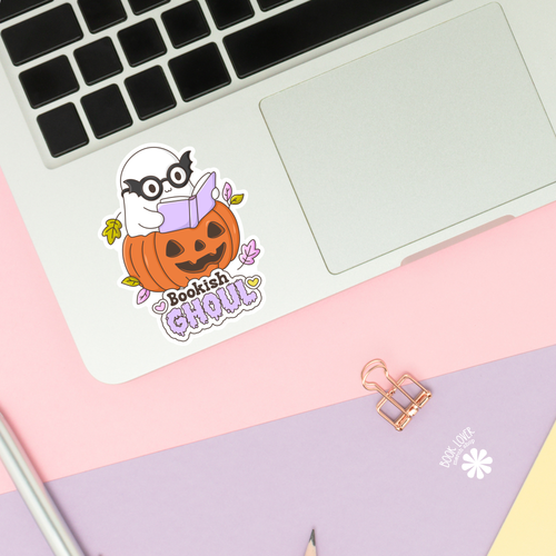 Bookish Ghoul Ghost Stickers / Halloween Bookish Stickers