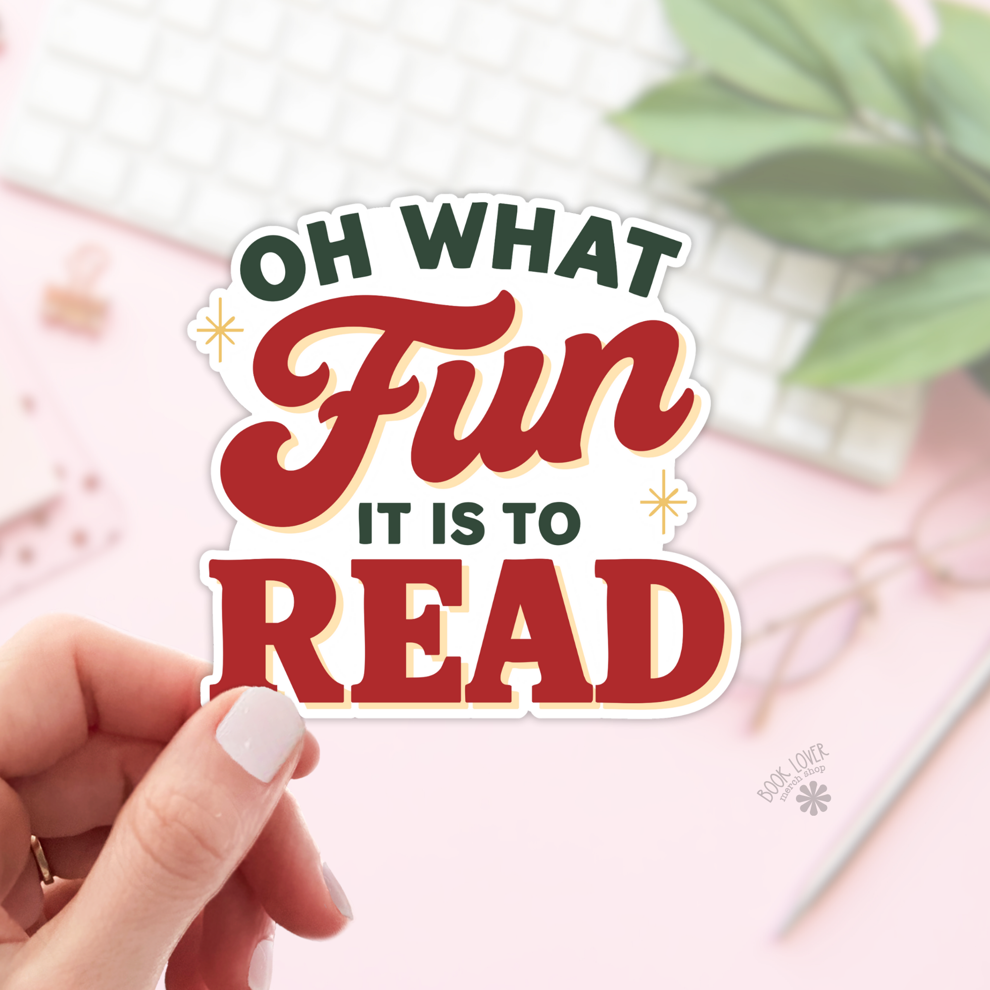 Oh What Fun It Is To Read Stickers / Christmas Bookish