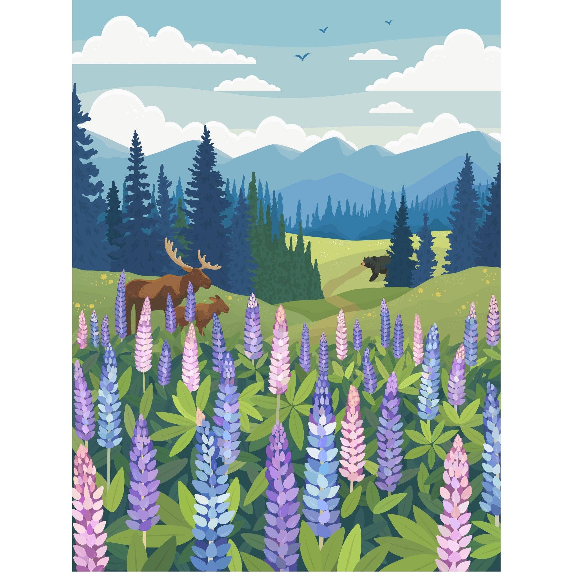 Lupines Meadow | 1000-Piece Puzzle | Designed in Canada