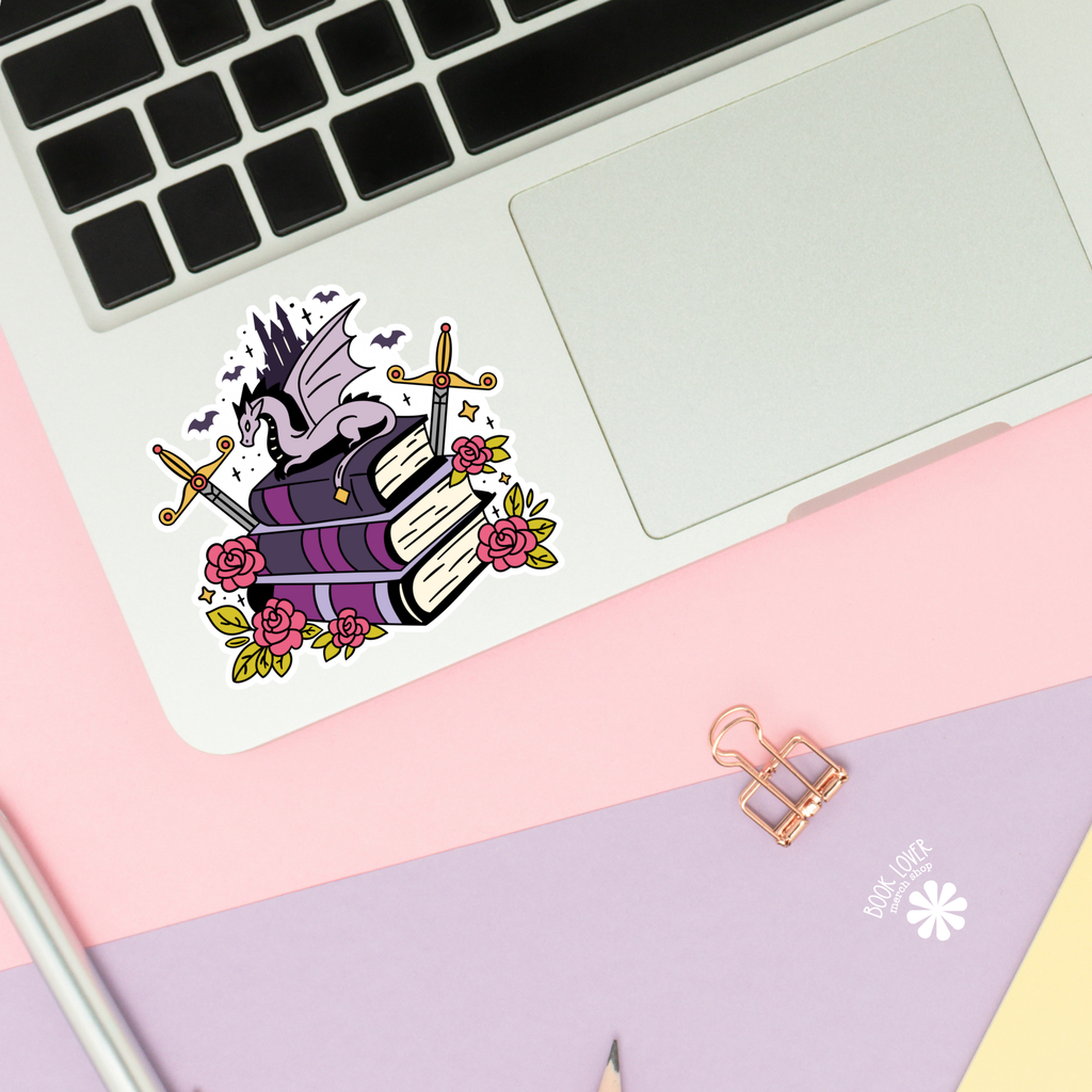 Fantasy Pile of Books Stickers / Bookish Stickers