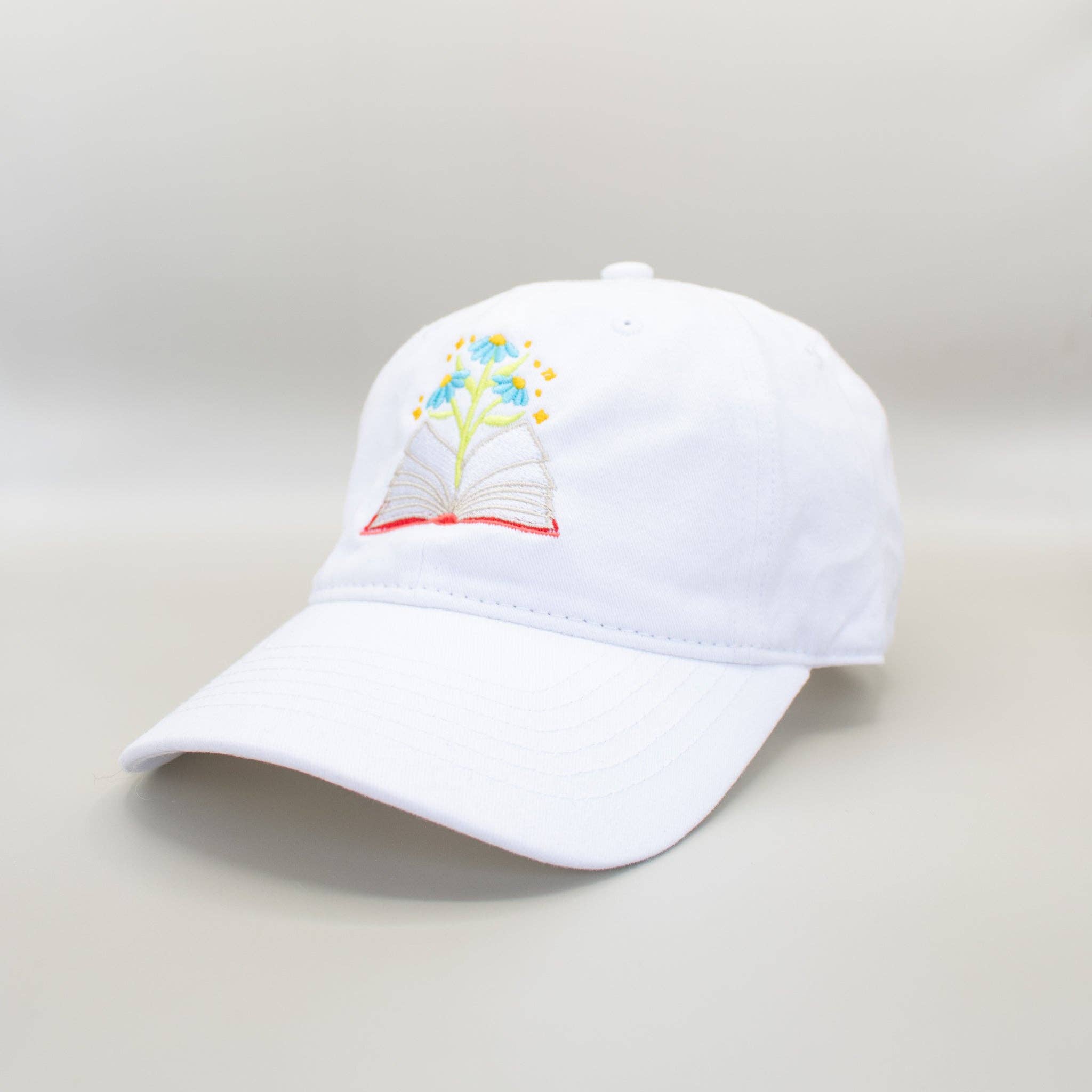 Blooming Reader Embroidered Hat
