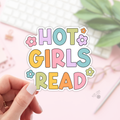 Hot Girls Read Stickers / Bookish Stickers / Book Lover Gift