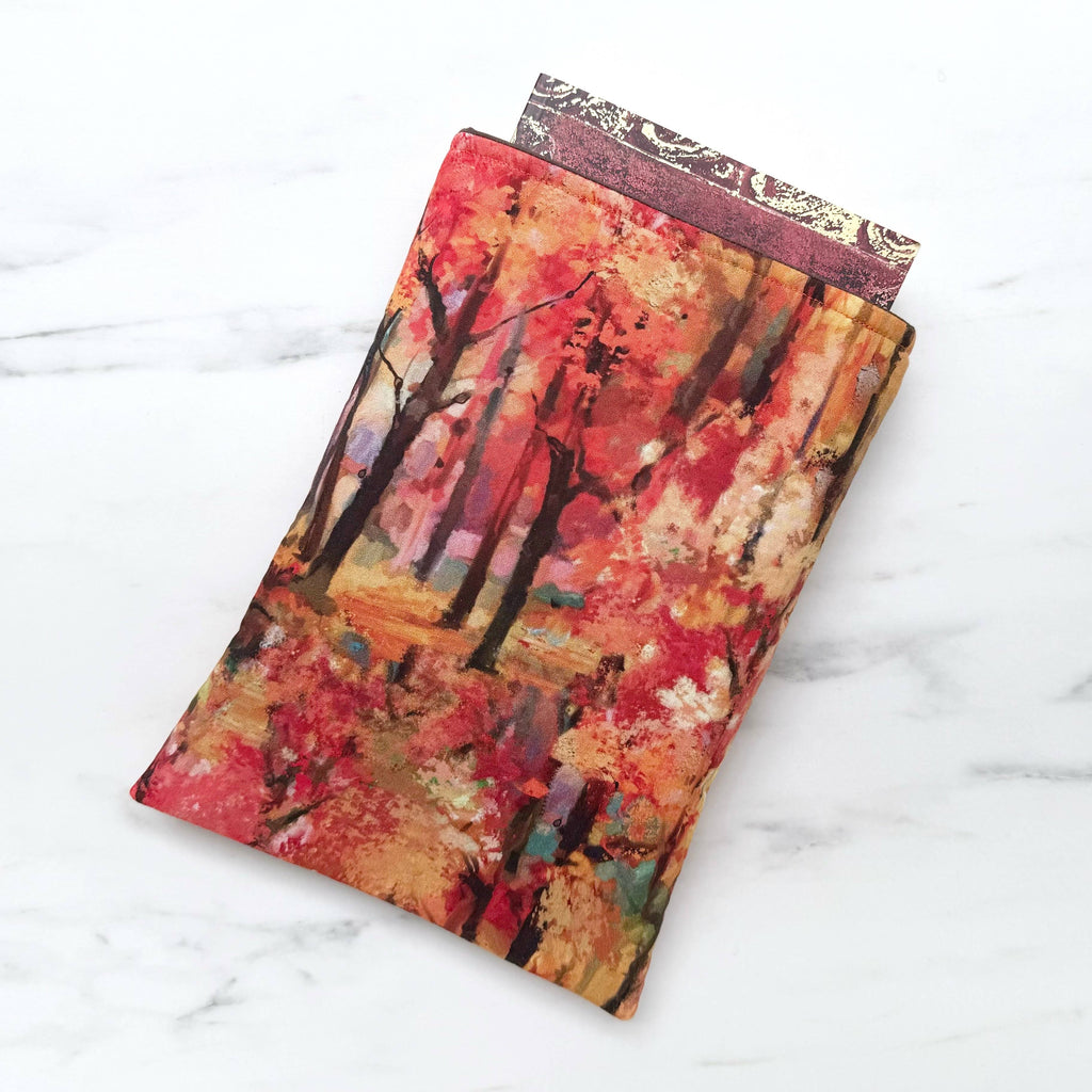 Autumn morning - padded book sleeve, book pouch