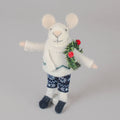 Felt Nordic Mouse With Wreath
